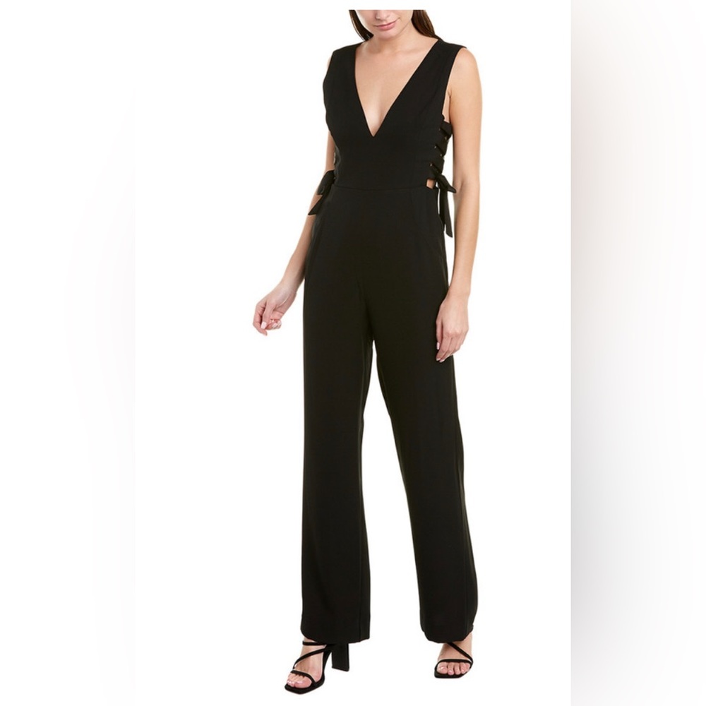 Bcbg  Maxazria   jumpsuit tie waist black mint xs